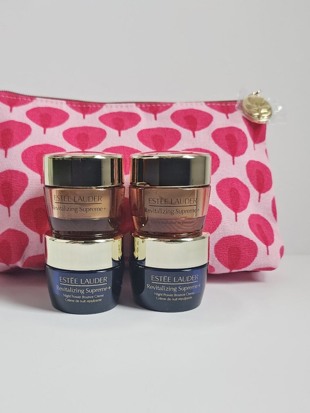 NEW Estée Lauder Revitalizing Supreme+ 4-Pc Set - 2 Day & 2 Night Cremes + Bag